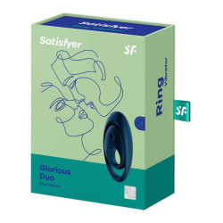 SATISFYER - GLORIOUS DUO RING VIBRATOR BLAU – Produktansicht 3