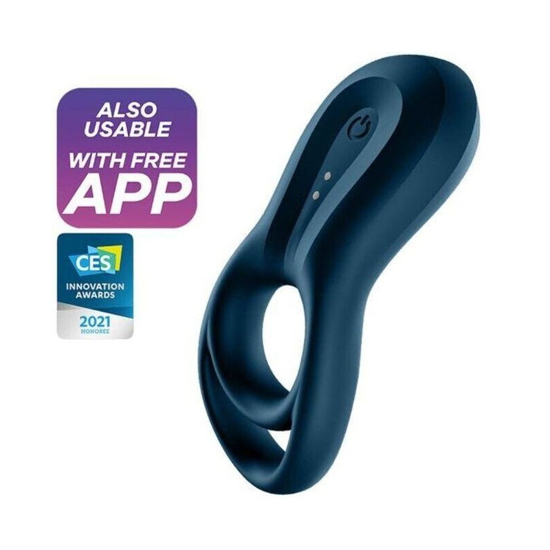 SATISFYER - EPIC DUO RINGVIBRATORAPP BLAU