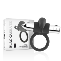 BLACK&SILVER - BURTON WIEDERAUFLADBARER RING 10 VIBRATIONSMODI – Produktansicht 2