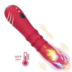 ARMONY - THERMO-EINSTELLBARER PUNKT-A-STIMULATOR-VIBRATOR-DILDO ROT – Produktansicht 2