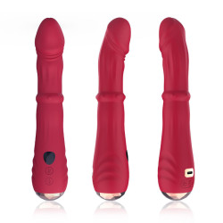 ARMONY - THERMO-EINSTELLBARER PUNKT-A-STIMULATOR-VIBRATOR-DILDO ROT – Produktansicht 4