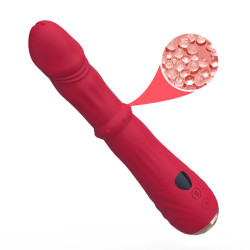ARMONY - THERMO-EINSTELLBARER PUNKT-A-STIMULATOR-VIBRATOR-DILDO ROT – Produktansicht 6
