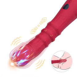 ARMONY - THERMO-EINSTELLBARER PUNKT-A-STIMULATOR-VIBRATOR-DILDO ROT – Produktansicht 9