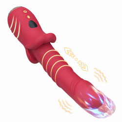 ARMONY - POINT A STIMULIERENDER VIBRATORDILDO ROT – Produktansicht 2