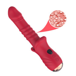ARMONY - POINT A STIMULIERENDER VIBRATORDILDO ROT – Produktansicht 5