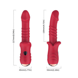 ARMONY - POINT A STIMULIERENDER VIBRATORDILDO ROT – Produktansicht 6