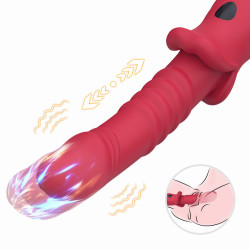 ARMONY - POINT A STIMULIERENDER VIBRATORDILDO ROT – Produktansicht 9