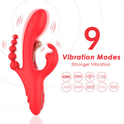 ARMONY - G-PUNKT- UND KLITORIS-STIMULATOR-VIBRATOR ROT – Produktansicht 3