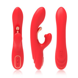 ARMONY - G-PUNKT- UND KLITORIS-STIMULATOR-VIBRATOR MIT OSZILLIERENDER ZUNGE ROT – Produktansicht 4