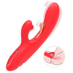 ARMONY - G-PUNKT- UND KLITORIS-STIMULATOR-VIBRATOR MIT OSZILLIERENDER ZUNGE ROT – Produktansicht 5