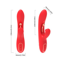 ARMONY - G-PUNKT- UND KLITORIS-STIMULATOR-VIBRATOR MIT OSZILLIERENDER ZUNGE ROT – Produktansicht 6