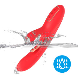ARMONY - G-PUNKT- UND KLITORIS-STIMULATOR-VIBRATOR MIT OSZILLIERENDER ZUNGE ROT – Produktansicht 7