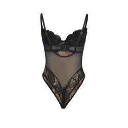SUBBLIME - 955625 SPITZEN-BODYSUIT MIT UNTERTEILVERSCHLUSS SCHWARZ L/XL – Produktansicht 5