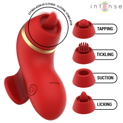 INTENSE - PATTY-STIMULATOR MIT 4 AUFSÄTZEN, SAUG-, KLETTER-, KITZEL- UND LECKFUNKTION – Produktansicht 3