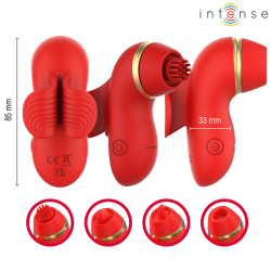 INTENSE - PATTY-STIMULATOR MIT 4 AUFSÄTZEN, SAUG-, KLETTER-, KITZEL- UND LECKFUNKTION – Produktansicht 4