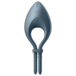 SATISFYER - BULLSEYE RING VIBRATOR APP GRAU – Produktansicht 2