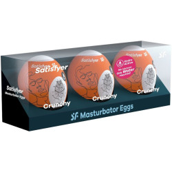 SATISFYER - 3 MASTURBATOR EIER CRUNCHY – Produktansicht 2