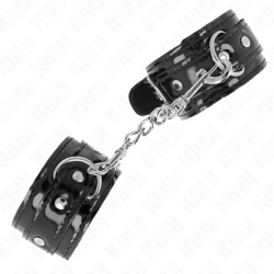 KINK - GLÄNZENDE NEOPREN-HANDMANSCHETTEN VERSTELLBAR 17-24 CM X 4,5 CM – Produktansicht 3