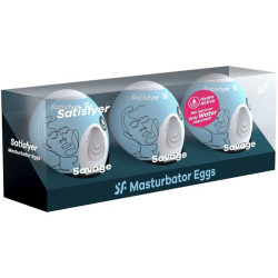 SATISFYER - 3 MASTURBATOR EIER SAVAGE – Produktansicht 2