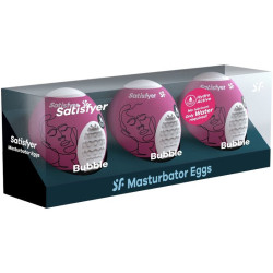 SATISFYER - 3 MASTURBATOR EIER BUBBLE – Produktansicht 2