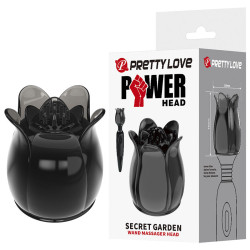 PRETTY LOVE - SECRET GARDEN SCHWARZER MASSAGEKOPF – Produktansicht 2