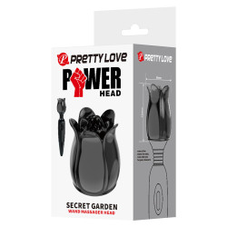 PRETTY LOVE - SECRET GARDEN SCHWARZER MASSAGEKOPF – Produktansicht 9