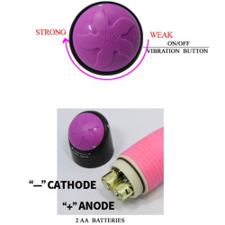 BAILE - BUNTER SEX REALISTISCHER VIBRATOR ROSA 23 CM – Produktansicht 5