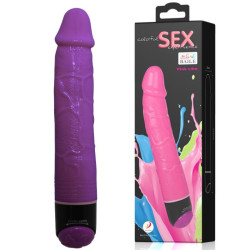 BAILE - BUNTER SEX LILA REALISTISCHER VIBRATOR 23 CM – Produktansicht 2