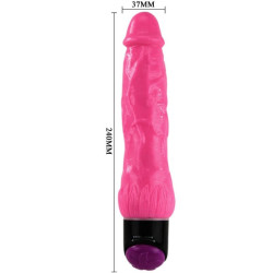 BAILE - BUNTER SEX REALISTISCHER VIBRATOR ROSA 24 CM – Produktansicht 2