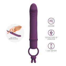PRETTY LOVE - CORA VIBRATOR PENISFORM MIT WIDERSTANDSRING – Produktansicht 2