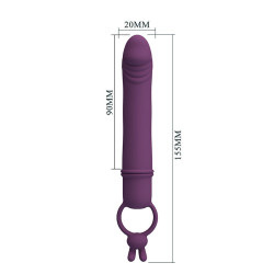 PRETTY LOVE - CORA VIBRATOR PENISFORM MIT WIDERSTANDSRING – Produktansicht 8