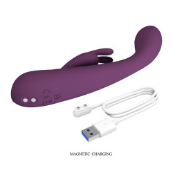 PRETTY LOVE - EMMA RABBIT LILA VIBRATOR MIT STIMULATOR – Produktansicht 6