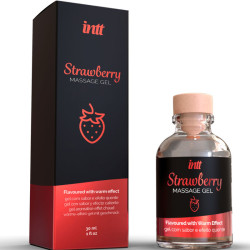 INTT MASSAGE & ORAL SEX - MASSAGEGEL MIT HEISSEM EFFEKT ERDBEERGESCHMACK – Produktansicht 2