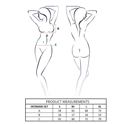 PASSION - INTIMARI BH + HÖSCHEN SET SCHWARZ L/XL – Produktansicht 4