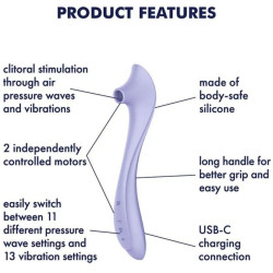 SATISFYER - EASY LOVER VIBRADOR & ESTIMULADOR AIR PULSE – Produktansicht 4