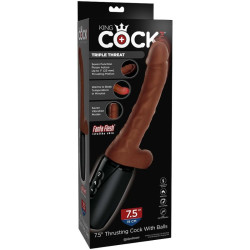 KING COCK - PLUS TRIPLE THREAT BRAUNER HAUTTON – Produktansicht 9