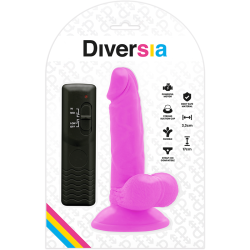 DIVERSIA - FLEXIBLER VIBRIERENDER DILDO LILA 17 CM -O- 3.3 CM – Produktansicht 7