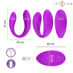 INTENSE - NORA VIBRATIONSKLEMMENSTIMULATOR LILA – Produktansicht 4