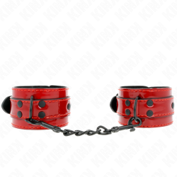 KINK - DUNKELROTE HANDGELENKMANSCHETTEN 23 X 5 CM – Produktansicht 2