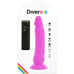 DIVERSIA - FLEXIBLER VIBRIERENDER DILDO LILA 21 CM -O- 4.9 CM – Produktansicht 7