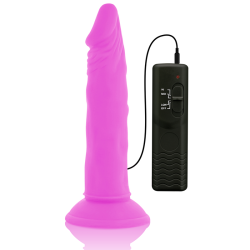 DIVERSIA - FLEXIBLER VIBRIERENDER DILDO LILA 23 CM -O- 4.3 CM – Produktansicht 4