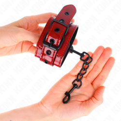 KINK - DUNKELROTE HANDGELENKMANSCHETTEN 23 X 5 CM – Produktansicht 4