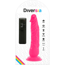 DIVERSIA - FLEXIBLER VIBRIERENDER DILDO ROSA 21 CM -O- 4.9 CM – Produktansicht 7