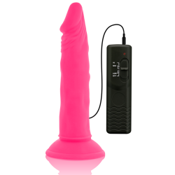 DIVERSIA - FLEXIBLER DILDO MIT VIBRATION ROSA 23 CM -O- 4.3 CM – Produktansicht 6