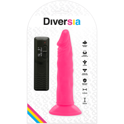 DIVERSIA - FLEXIBLER DILDO MIT VIBRATION ROSA 23 CM -O- 4.3 CM – Produktansicht 7