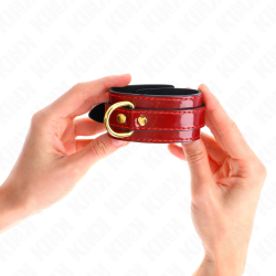 KINK - JOANNA ANGEL HANDGELENKMANSCHETTEN ROT VERSTELLBAR MIT GOLDKETTE 16,5-26 CM X 4 CM – Produktansicht 4