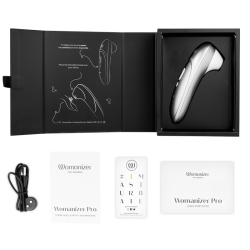 WOMANIZER - PRO VIBRANT KLITORALSTIMULATOR SILBERGRAU – Produktansicht 5