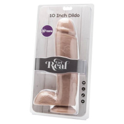 GET REAL - DILDO 25,5 CM MIT KUGELN VIBRATOR HAUT – Produktansicht 2
