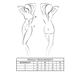 PASSION - BELISSANA BH + STRING SET BURGUNDERROT S/M – Produktansicht 4
