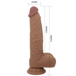 PRETTY LOVE - JONATHAN SILIKONDILDO 3 VIBRATIONEN + 3 EINFÜHRMASSNAHMEN FERNBEDIENUNG 21 CM – Produktansicht 6